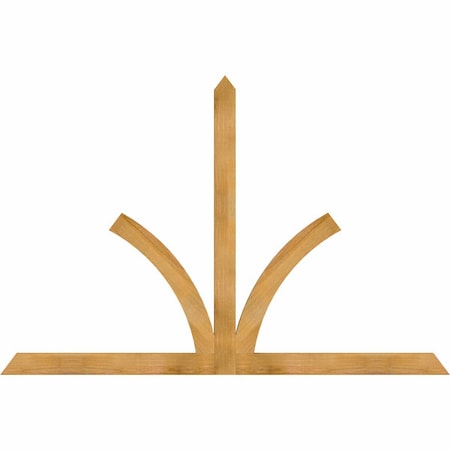 Ekena Millwork Richland Rough Sawn Timber Gable Bracket, Western Red Cedar, 84"W x 56"H x 2"D x 4"F, 16/12 Pitch GBW084X56X0204RIC00RWR